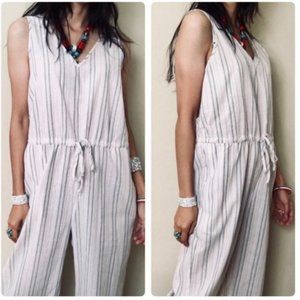 Anthropologie Drew Striped Sleeveless Jumpsuit